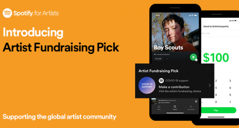 Source: https://artists.spotify.com/blog/introducing-artist-fundraising-pick